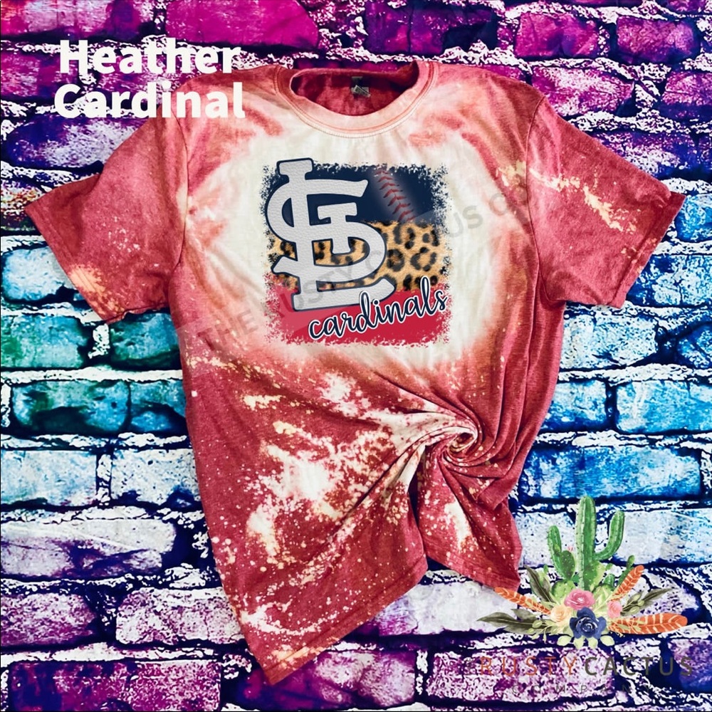 STL Cardinals Bleached T Shirt Sz M Kids 7/8
